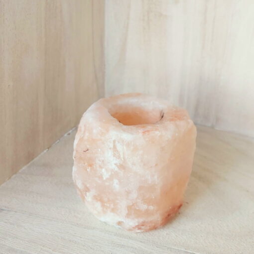 Himalayazout theelichthouder 800gr.-1000gr. - zware kwaliteit - roze