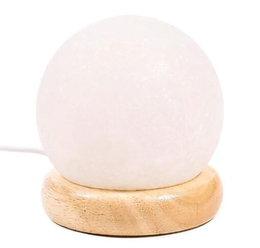 Himalayazoutlamp Wit- Mini Bol met 6 kleuren licht