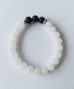 Edelsteen Aroma Armband - witte Jade